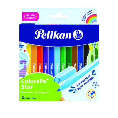 Carioci si Linere - Carioca Colorella 12 culori/set Pelikan