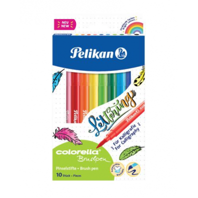 Carioci si Linere - CARIOCA COLORELLA SUPER BRUSH, SET 10 CUL PELIKAN