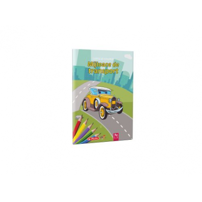 Carti si caiete educative de colorat - CARTE DE COLORAT A4, 16F, MIJLOACE DE TRANSPORT