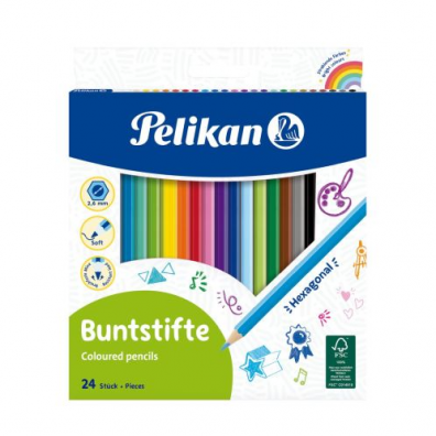 Creioane colorate - Creioane Color 24 culori/set Pelikan