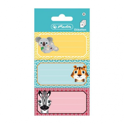 Coperti si Etichete scolare - Etichete Scolare Cute Animals 9 buc/set
