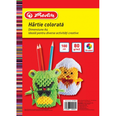 Rechizite scolare - Hartie color A4 80gr 100coli/top Helitz