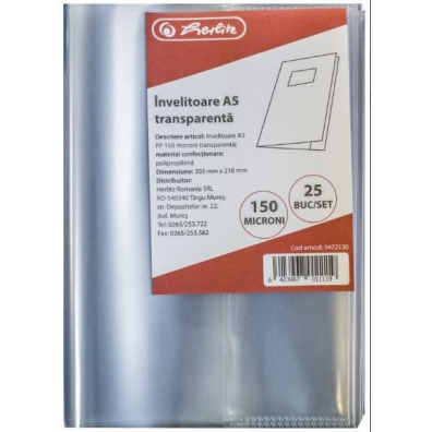 Coperti si Etichete scolare - Ivelitoare A5 150 micro Herlitz