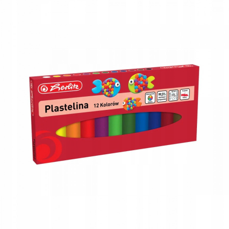 Rechizite scolare - Plastilina 12 culori/set Herlitz