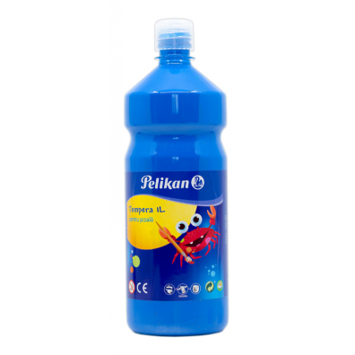 Acuarele, Tempera, Guase, Pensule - Tempera 1L Azuriu Pelikan