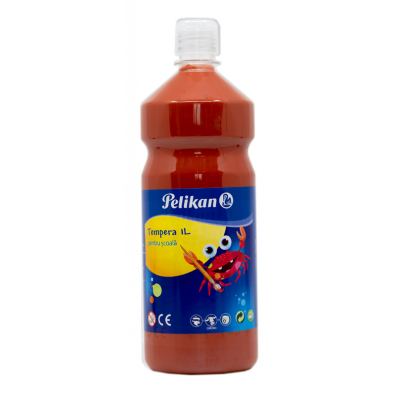 Acuarele, Tempera, Guase, Pensule - Tempera 1L Maro Pelikan