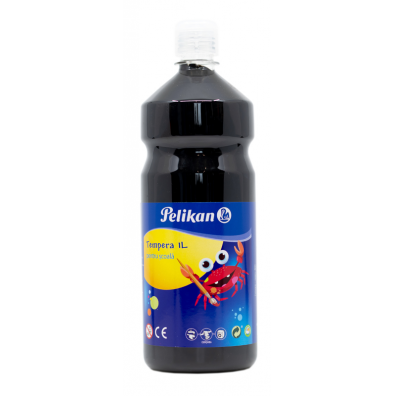 Acuarele, Tempera, Guase, Pensule - Tempera 1L Negru Pelikan