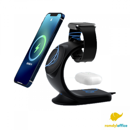 Electronice - Incarcator 3in1 wireless cu usb