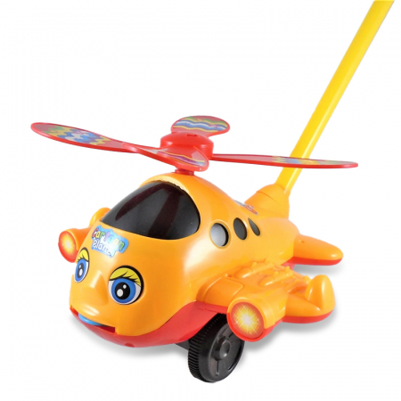 Jucarii de exterior - Jucarie de impins, model avion, cu sunete 21 x19 x