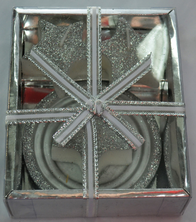 Accesorii de Craciun - L18019 ORNAMENT LUMANARE 3/SET