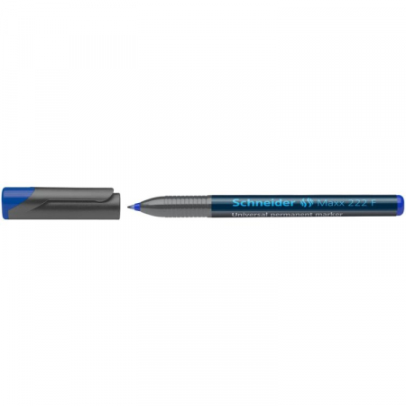 Markere permanente, whiteboard si burete de sters - Marker permanent universal, Maxx 222 F, albastru
