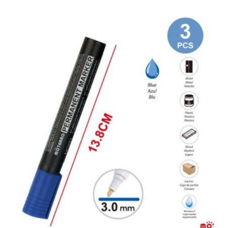 Instrumente de scris - Marker permanent albastru Motarro
