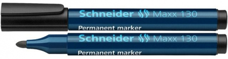 Markere permanente, whiteboard si burete de sters - Marker permanent, Maxx 130, negru