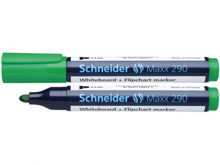 Markere permanente, whiteboard si burete de sters - Marker Whiteboard si Flipchart, Maxx 290, verde