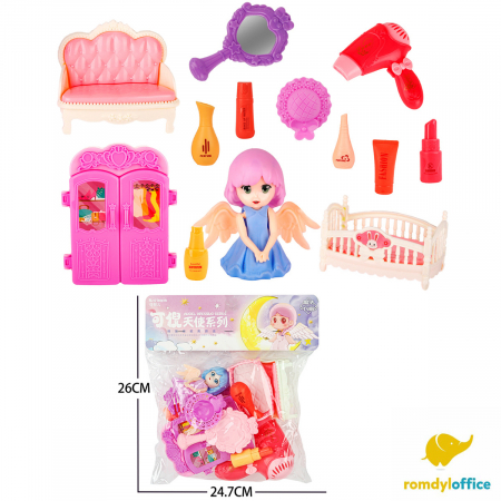 Bijuterii si accesorii pt fetite - Papusa cu accesorii make-up