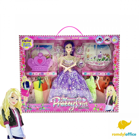 Papusi,castele,carucioare si casute - Papusa Pretty Girl cu accesorii