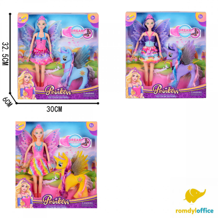 Papusi, castele, carucioare si casute - Papusa Princess cu unicorn