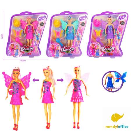Seturi Army & Police - Papusa Fluture Fashion Girl, cu Accesorii de Schim