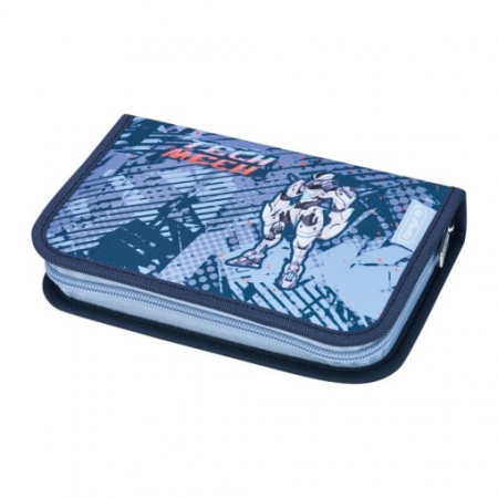 Rechizite scolare - Penar echipat 31 piese 2 clape Cosmic Techmech
