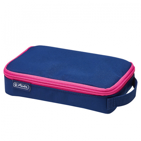 Rechizite scolare - Penar tip borseta neechipat 2 Go Bleumarin/Roz