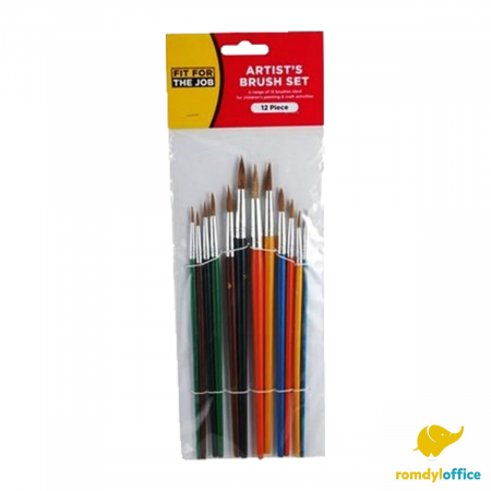 Acuarele, Tempera, Guase, Pensule - Pensule 12 buc/set