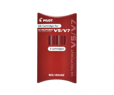 Instrumente de scris - PILOT REZERVA ROLLER V5/V7 ROSU 3/SET