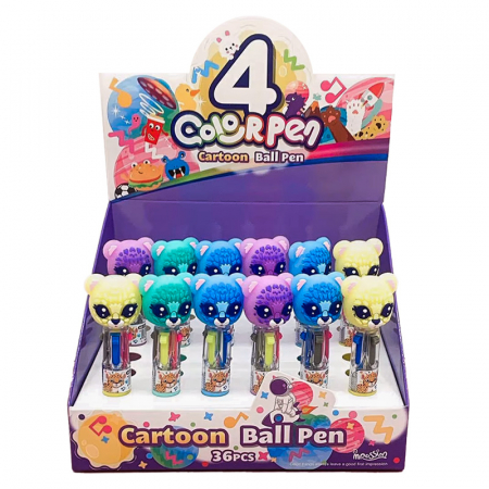 Pixuri cu accesorii - Pix cu 4 paste pisica