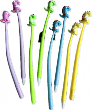 Pixuri cu accesorii - Pix cu gel albastru si accesorii Dino