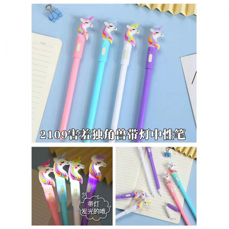 Pixuri cu accesorii - Pix cu led ponei