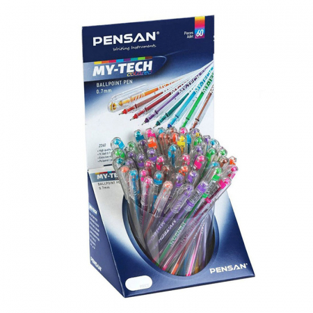 Pixuri cu bila - Pix My-Tech, 0.7 mm, Color, PENSAN