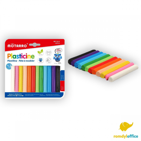 Plastilina, traforaj si lucru manual - Plastilina 12 culori Motarro