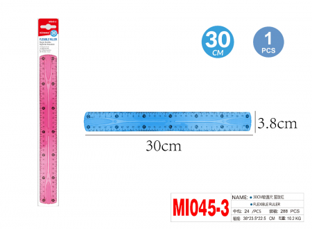 Rigle si Truse de geometrie - Rigla plastic color flexibila 30cm