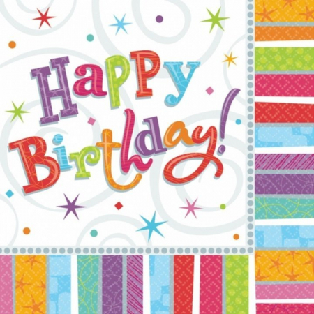 Servetele - Servetele petrecere, Happy Birthday, 20buc/set