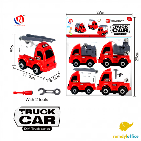 Rollere - Set 4 masini constructii demontabile