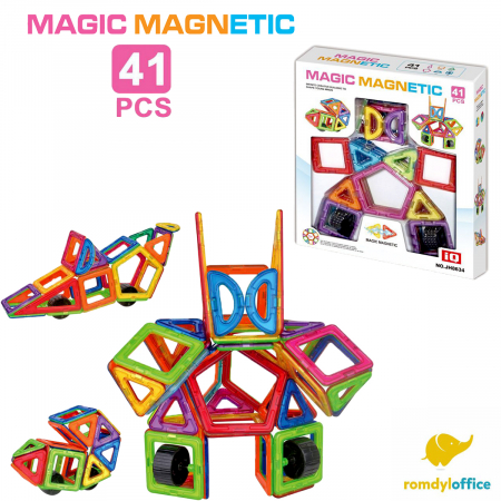 Jocuri de constructie si imbinare - Set inteligent de constructie cu blocuri magnetice