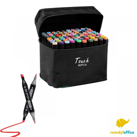 Cadouri de Craciun -  Set markere cu alcool 80 culori