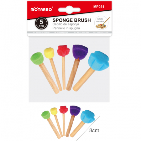 Acuarele, tempera, guase si pictura - Set pensule burete 5 buc/set
