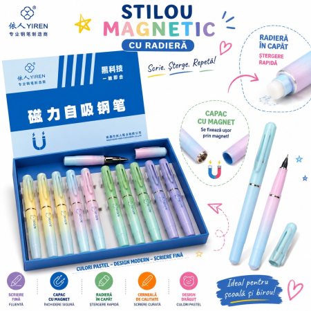 Instrumente de scris - Stilou cu stergere metalic