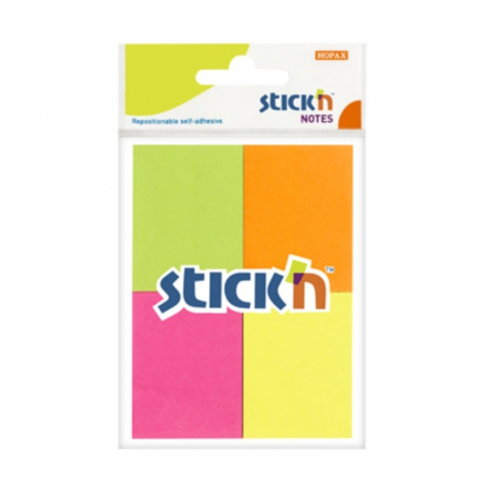 Cuburi de hartie si notes adezive - Notes adeziv 50*40mm 4 cul neon