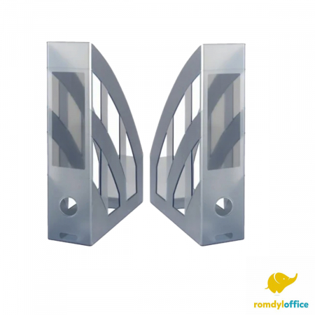 Suporturi dosare - Suport gri translucid pentru dosare, A4-C4, plastic