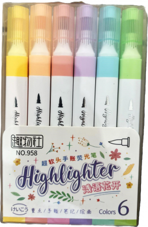 Textmarkere - Textmarker 6 culori/set