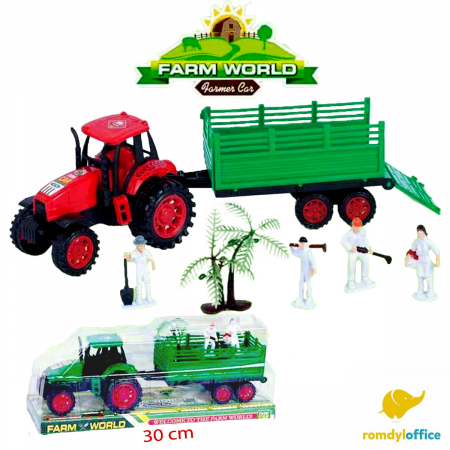Animale si ferme - Tractor cu remorca cu animale