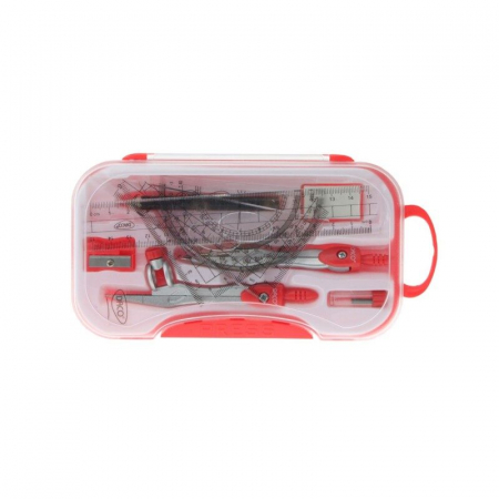 Rigle, Truse geometrice, Instrumente geometrie - Trusa geometrie cu 10 piese, DACO