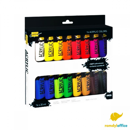 Vopsea acrilică Solo Goya, set 16 buc x 20 ml