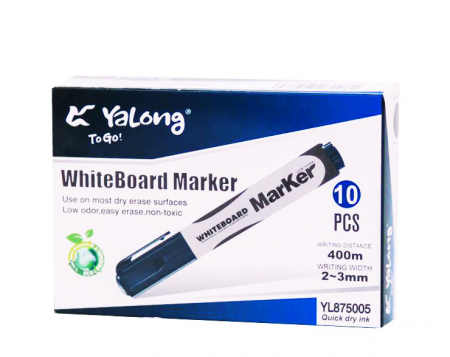 Markere permanente, whiteboard si burete de sters - Marker whiteboard negru