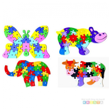 Jucarii - Puzzle cu forme din lemn