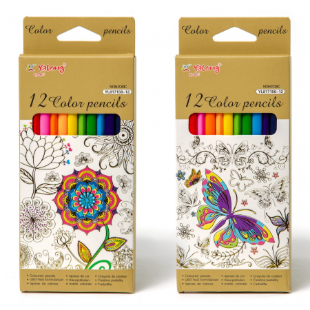 Creioane colorate - Creioane color, 12 culori/set, YALONG