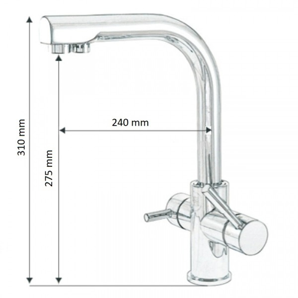 Baterie cu 3 cai Nichel satinat [2]