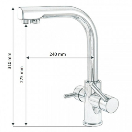 Baterie cu 3 cai Nichel satinat [1]