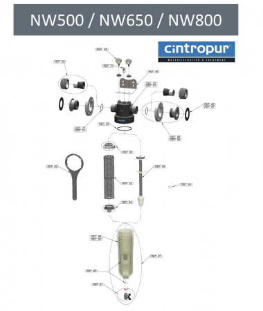 Cheie pentru filtrele Cintropur industriale NW500 NW650 NW800 [1]